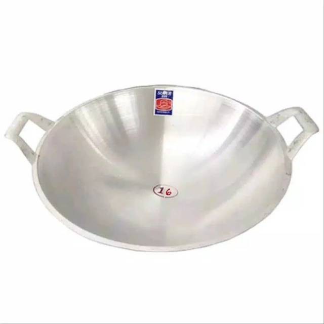 WAJAN KUALI PENGGORENGAN ALUMUNIUM UKURAN NO. 16 DIAMETER 40 CM