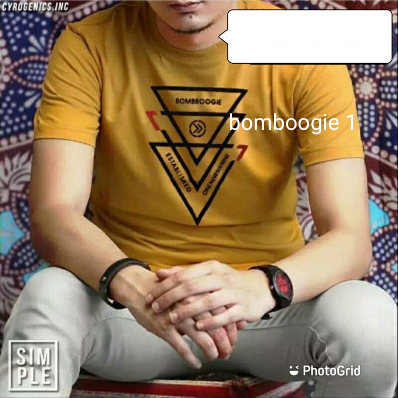 Kaos Pria  Distro Kaos Bombogie Pria Original Kekinian 2002 Katun Combed 30S