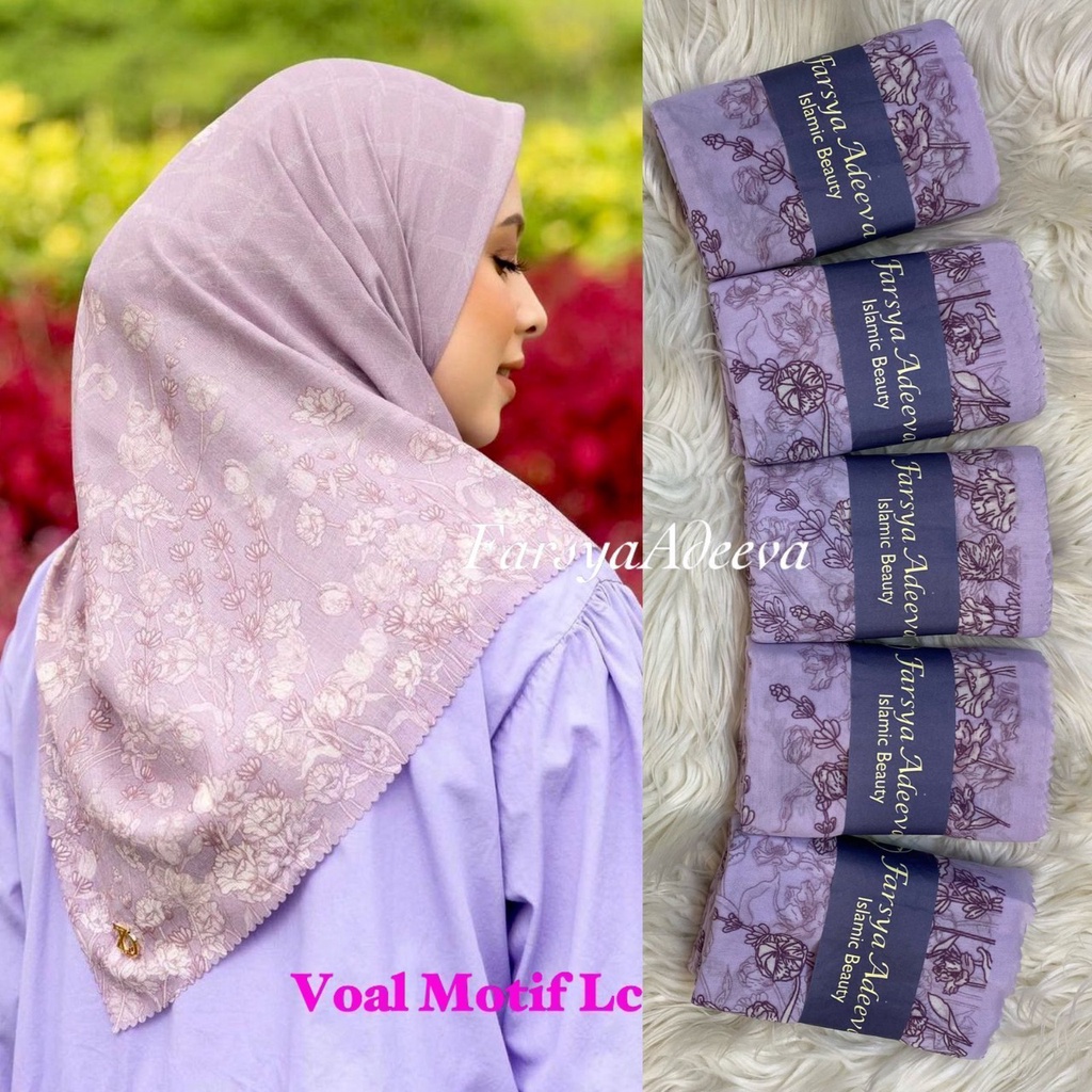 Segiempat Motif Terbaru Kerudung segiempat motif Deenay Kw Lasercut Hijab Segiempat Motif Bahan Voal Jilbat Segiempat Motif Termurah Safa Hijab