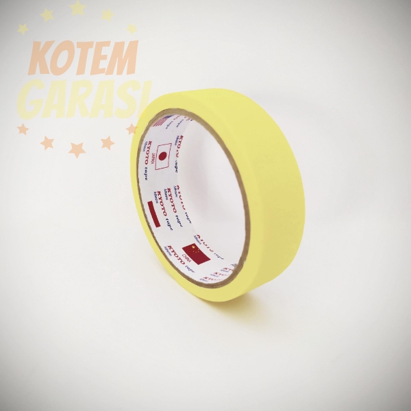 

KOTEM GARASI Masking Tape 24 mm x 14 meter / Isolasi Kertas 1 Inch x 14 meter KYOTO TAPE
