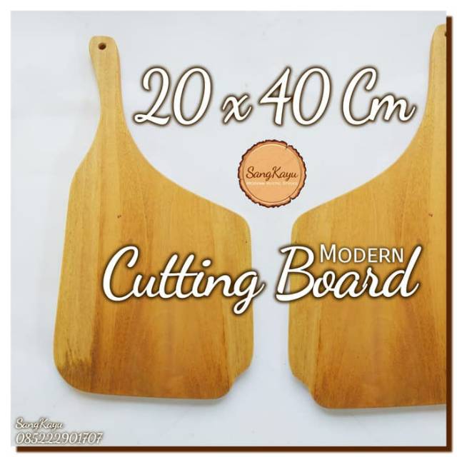 Modern Cutting Board 20x40 Cm Talenan kayu unik Chopping board rustic