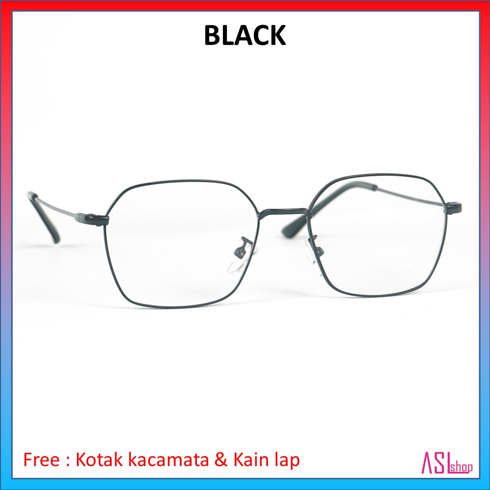 FRAME DAN KACAMATA MINUS KOREA (28003)+ LENSA BLUERAY/PHOTOCROMIC