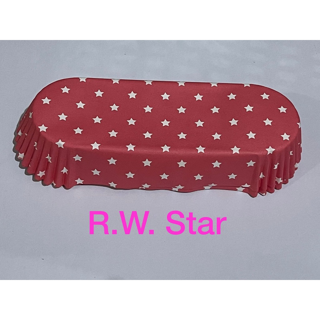 Cake Cases Roti Oval Motif - Oval  isi 50 lembar