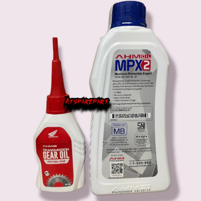 PROMO FLASH SALE ATS  Paket oli honda matic MPX 2 for Honda matic all beat.all vario.scoopy.spacy