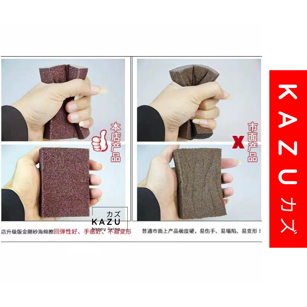 KAZU KHC100 Spon Nano Magic Pembersih Penghilang Penghilang Kerak Noda Panci Dapur Tanpa Deterjen