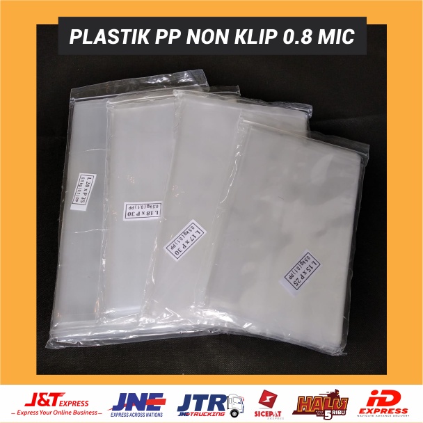 [KILOAN] BAG PP POLOS TANPA KLIP TEBAL / Uk. 15X25 17X30 18X30 20X35 / PLASTIK SNACK TANPA KLIP