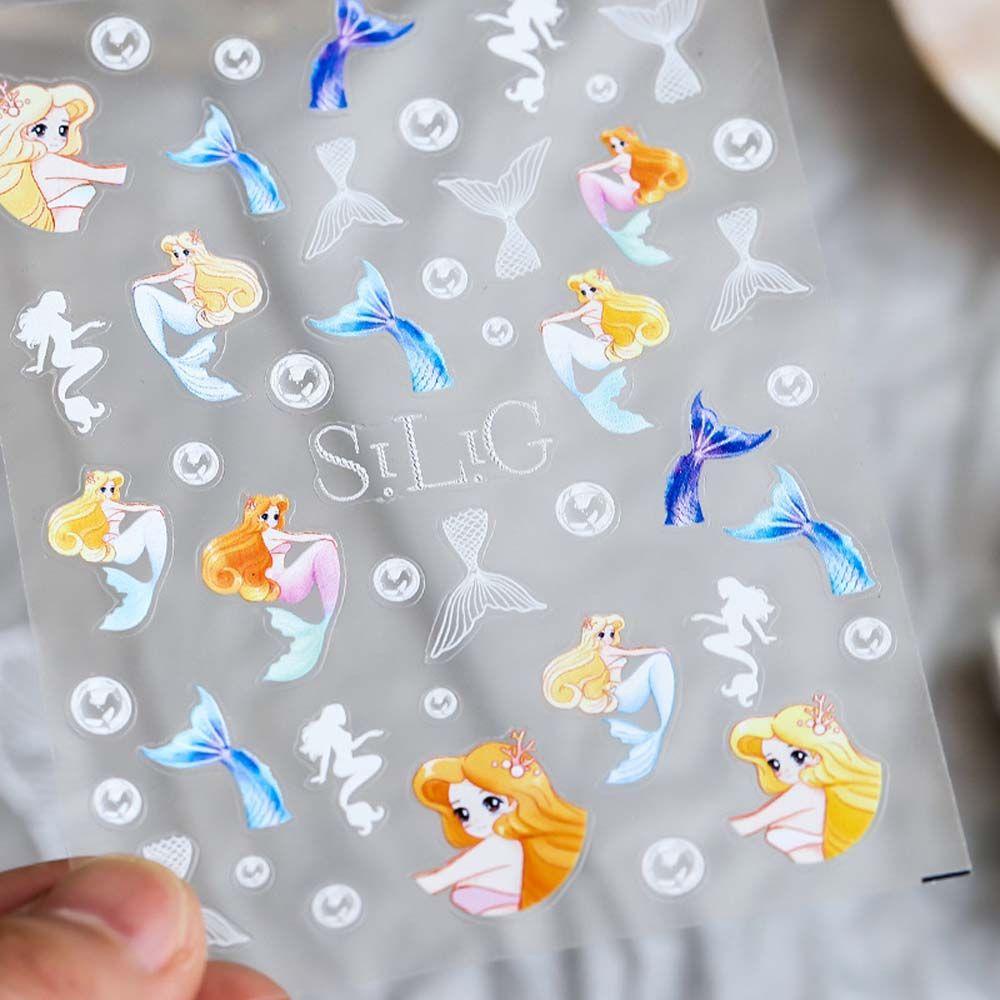 MXBEAUTY Kartun Stiker Kuku Fashion Perekat Diri Kitty Cat Manicure Aksesoris Kelinci Beruang Nail Art Dekorasi