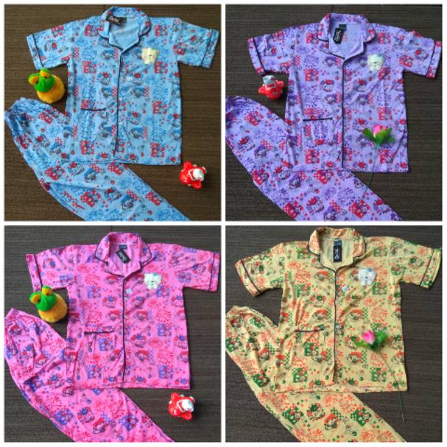 Piyama babydoll baju tidur baju santai kaos star girl stary kancing depan ibu hamil menyusui