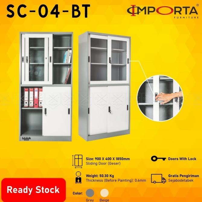 

Lemari Arsip Lemari Besi Pintu Sliding Kaca & Besi Importa Sc-04Bt Terlaris