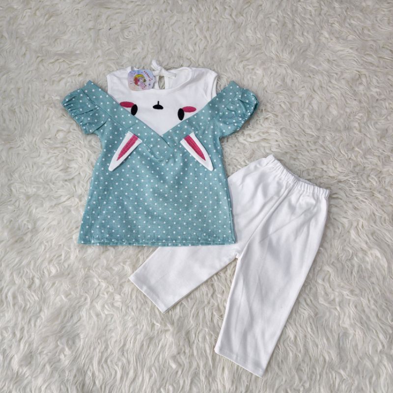 baju bayi perempuan stelan celana babygirl