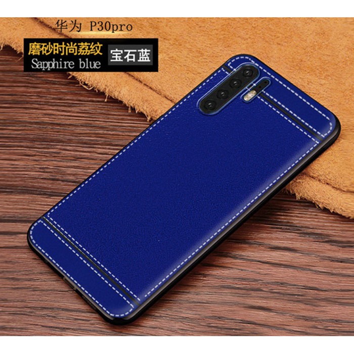 LEATHER CASING BUMPER CHROME SOFT CASE COVER KULIT HUAWEI P30 PRO