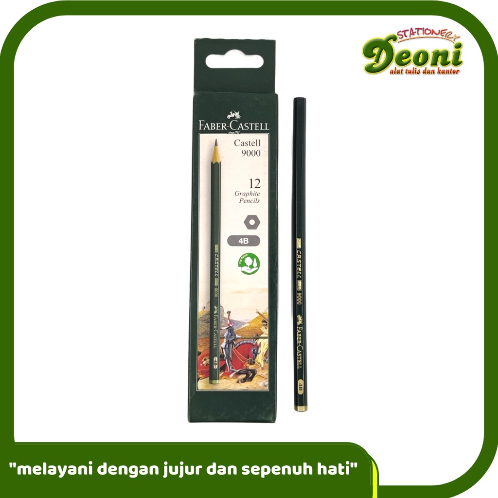 

FABER-CASTELL Castell 9000 Pencil 4B Pensil 12pcs