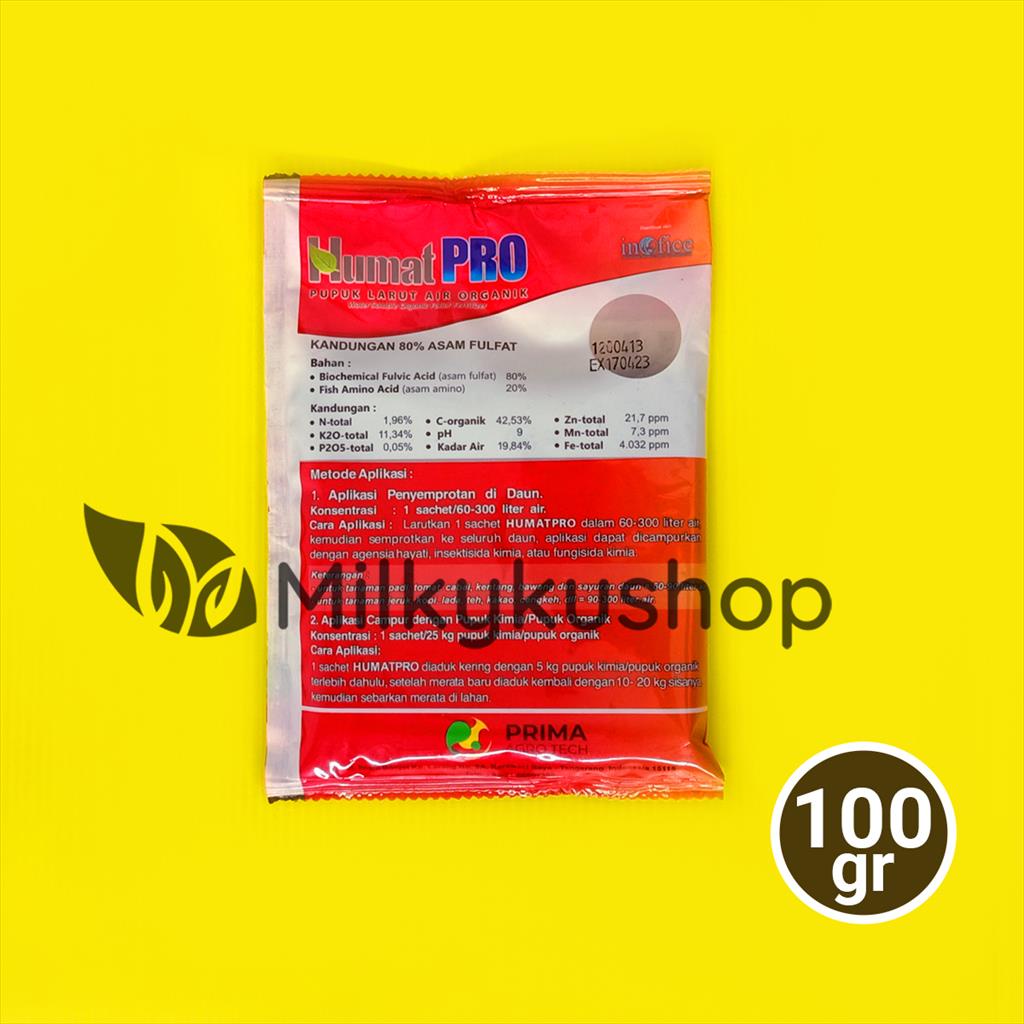 PUPUK ORGANIK HUMATPRO HUMAT PRO 100 GRAM KEMASAN PABRIK