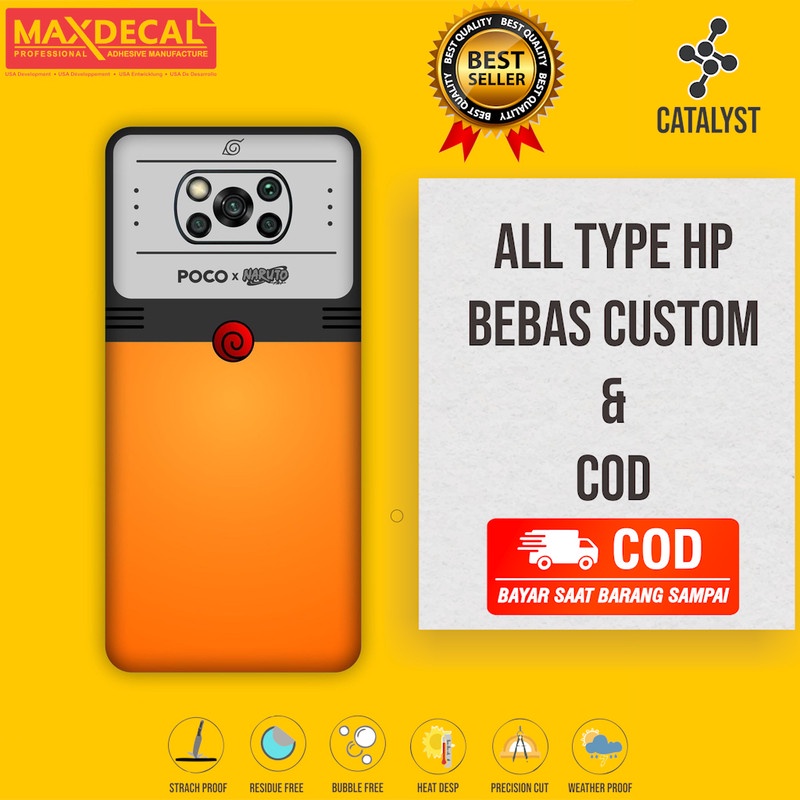 Garskin Poco X3 Pro Poco X3 Nfc Fullbody Kode Dattebayo - Bisa Custom - Skin Case