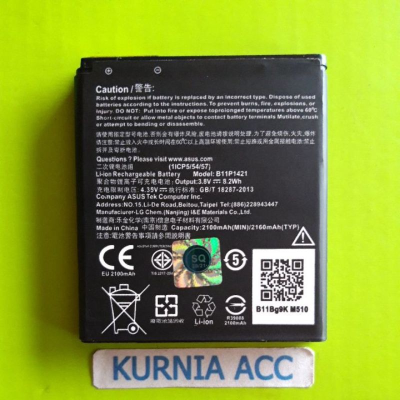 BATRE BATERAI ASUS ZENFONE C Z007 ZC451CG B11P1421 ORIGINAL BATTERY
