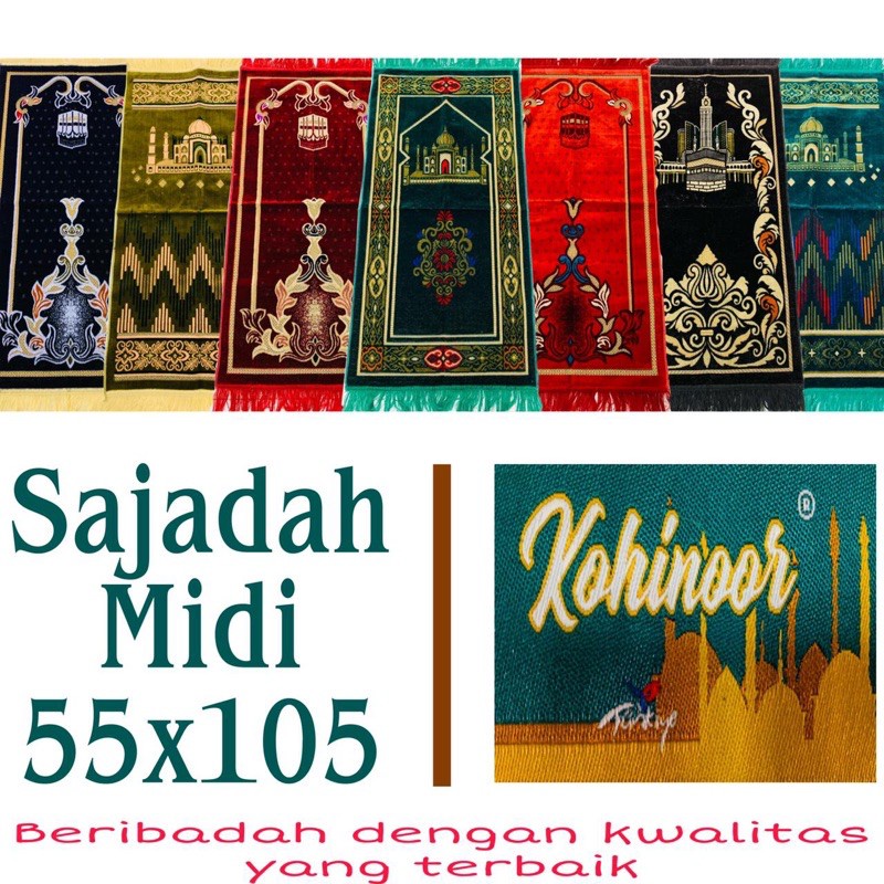 SAJADAH KOHINOOR MIDI 55X105 / SAJADAH BULU HALUS / SAJADAH TURKEY TURKI