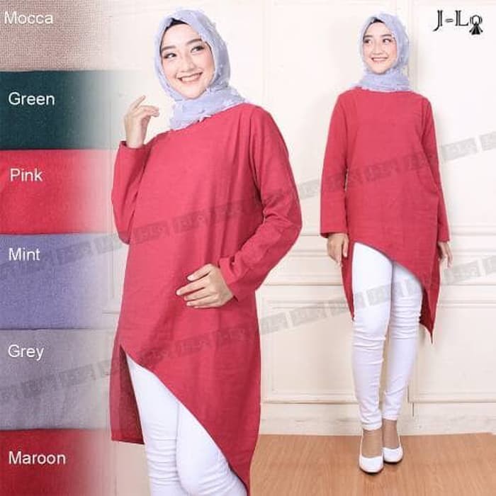 Tunik Pingu by J-Lo _Tunik Katun Murah - Fuchsia