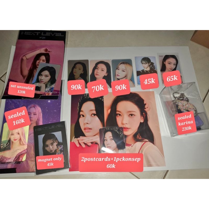 official photocard aespa karina bene aladin ktown holo winter nunmul lenti