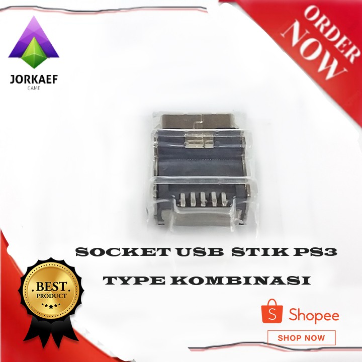 SOCKET USB TEGAK STIK PS3 ORI MESIN / SOCKET USB KOMBINASI STICK DS 3 / SOKET USB TIDUR PS 3