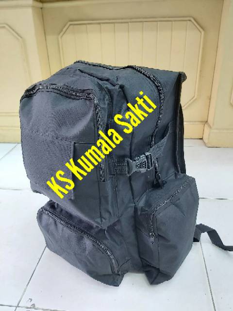 Tas Ransel Ring Hitam Polos