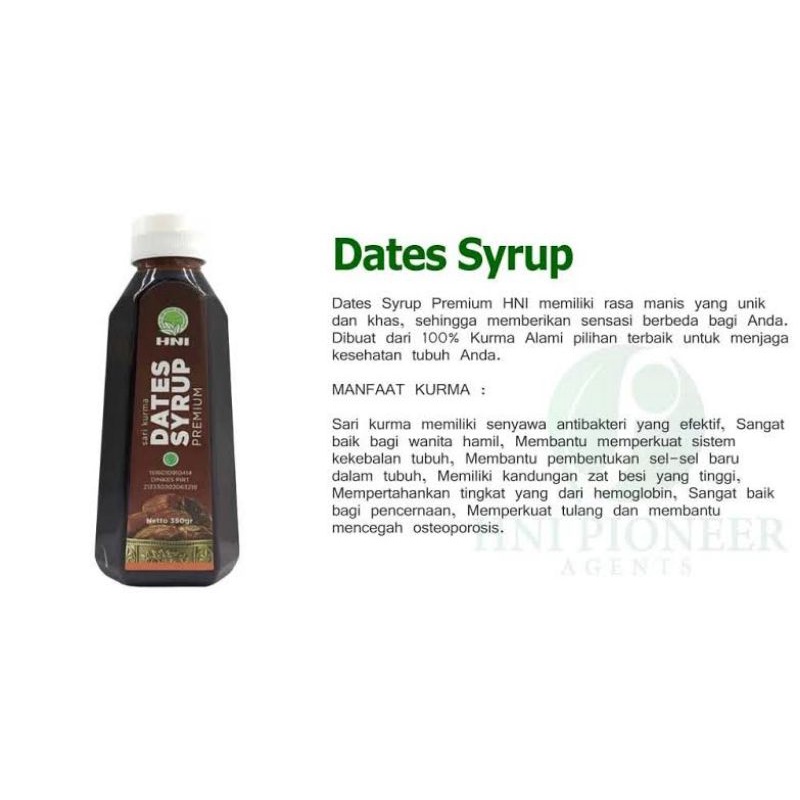 

suplemen makanan DATES SYRUP HNI 350 gr