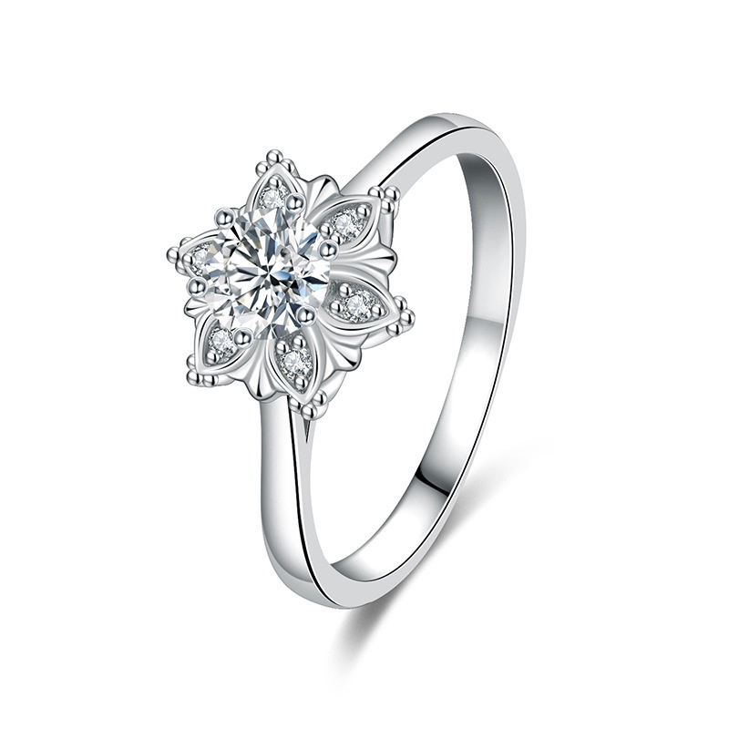 925 Silver New Couple Ring Moissanite