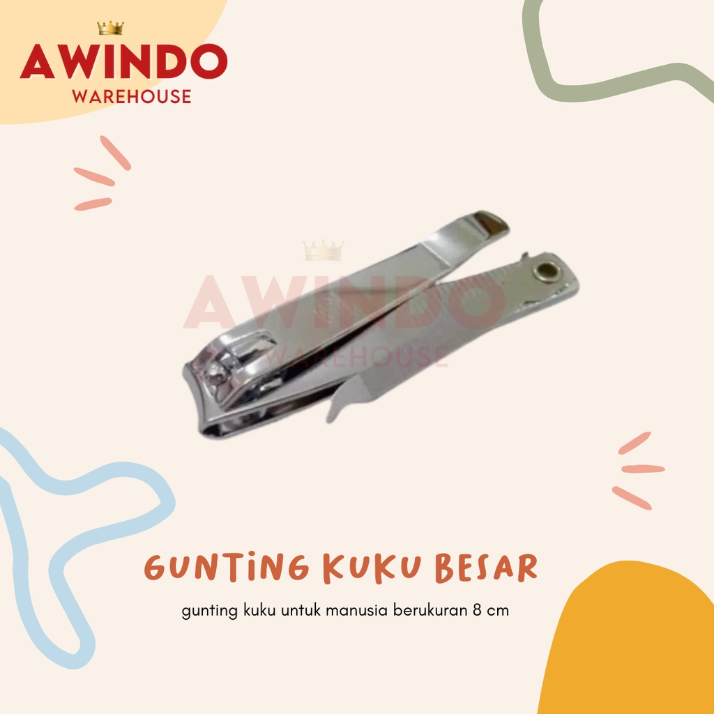 GUNTING KUKU BESAR - Gunting Kuku Stainless Nail Clipper