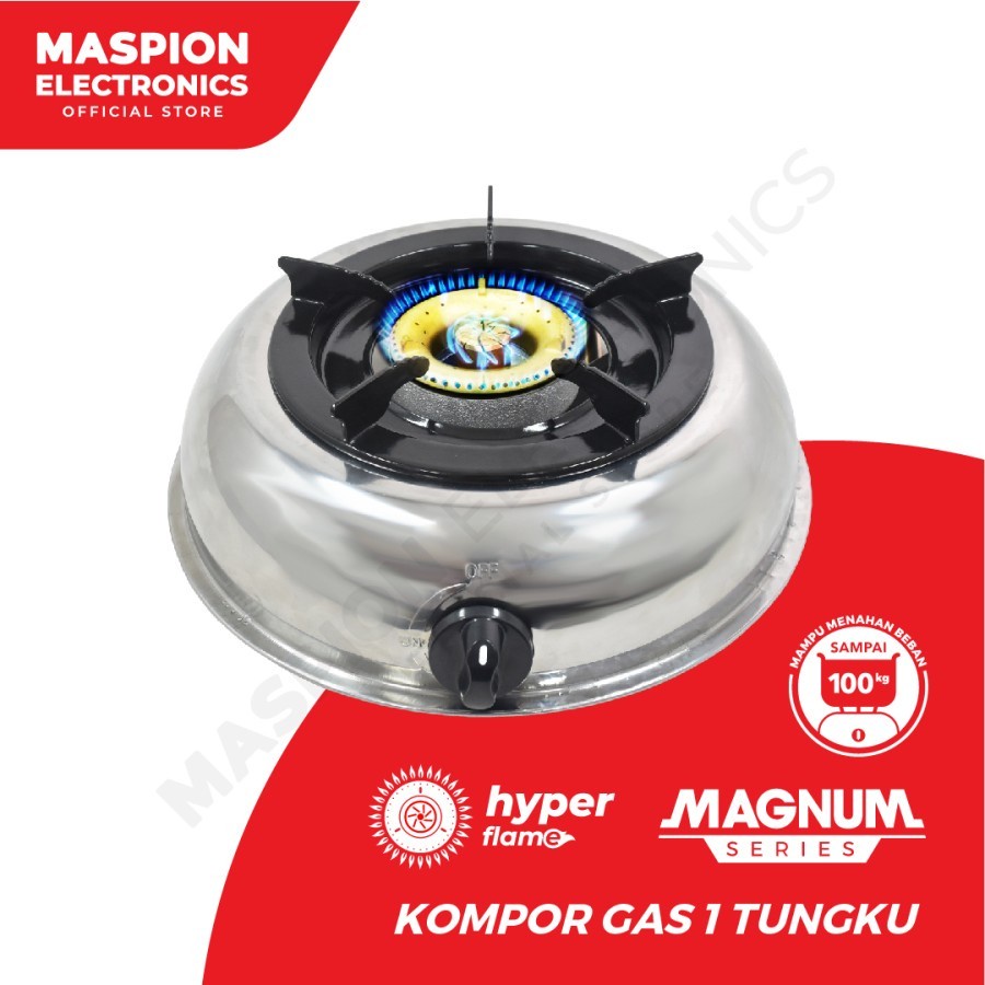 MASPION KOMPOR GAS 1 TUNGKU MAGNUM SERIES MKG 201 SSHF STAINLESS STEEL BULAT