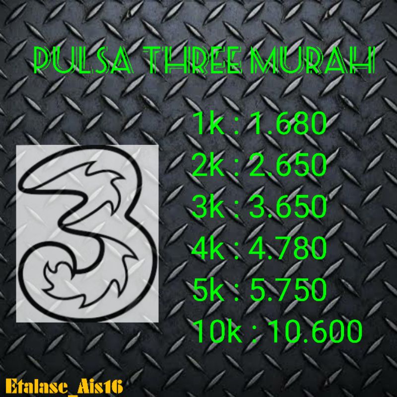 pulsa 3 murah