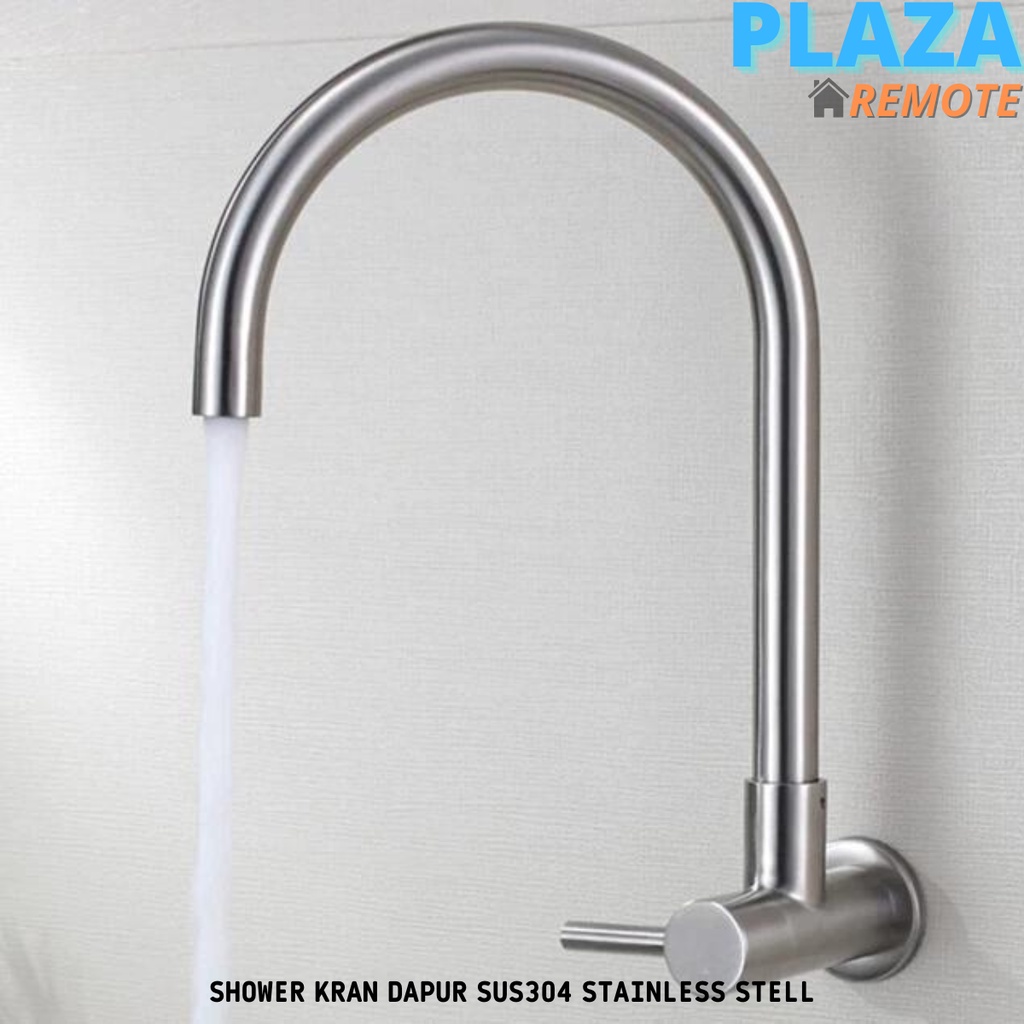 KERAN DAPUR WASTAFEL FAUCET CUCI PIRING CUCI TANGAN STAINLESS STEEL SUS304 ANTI KARAT MODEL ANGSA TANAM