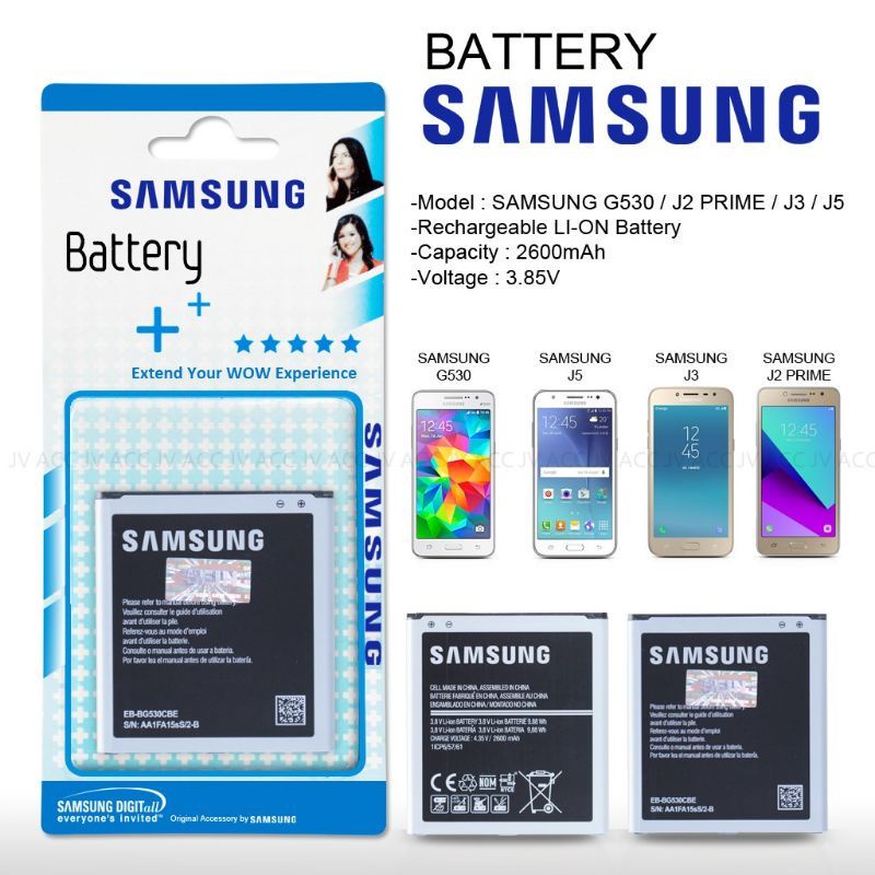 Battery Original Samsung J2Prime G530 / GRAND PRIME / J5 / J3 Original ♧