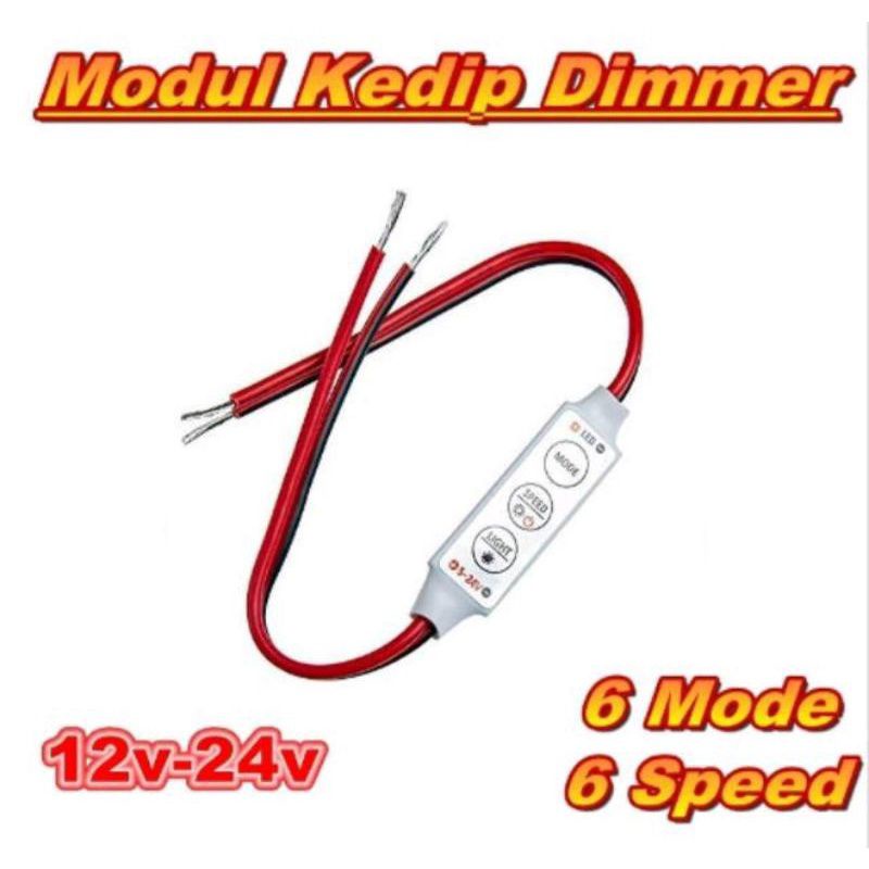 Modul lampu contoller led Aes-1779/modul kedip dimmer 6 mode 6 speed