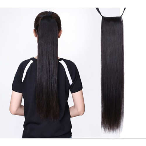 Hair Klip Wanita Ponytail Panjang Lurus Korean Version Hair Extension Rambut Palsu Import