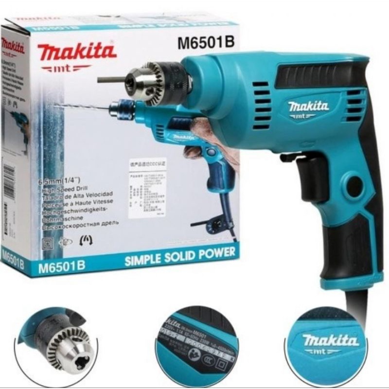 Mesin Bor Tangan 6.5mm MAKITA M6501B / M 6501 B