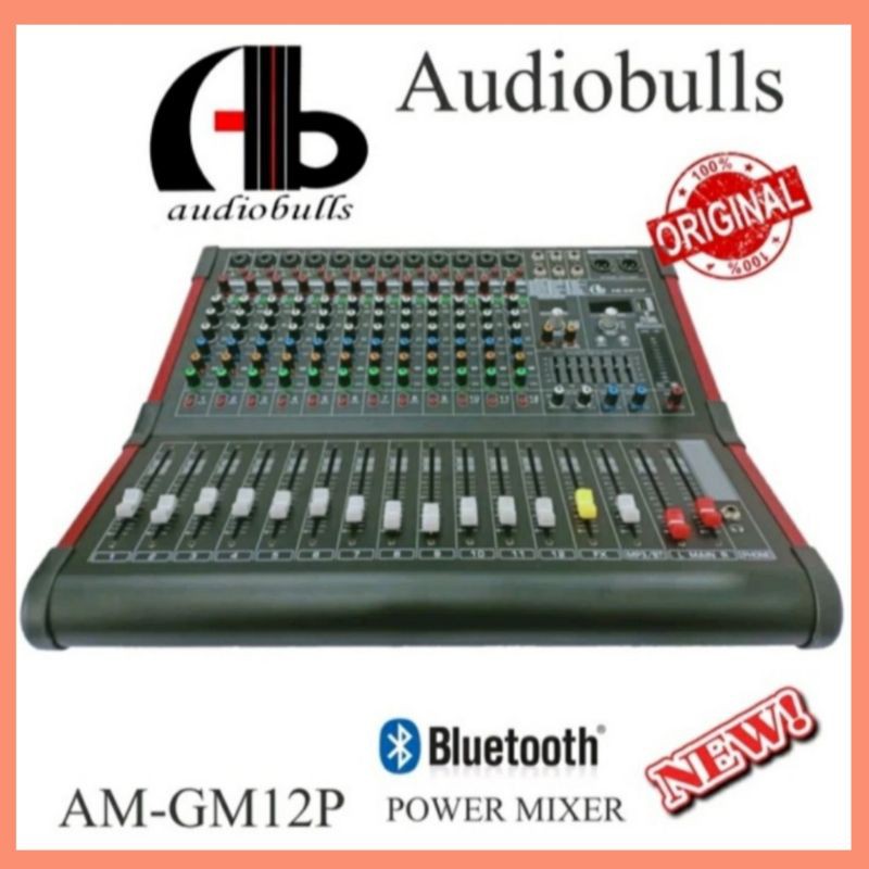 Power Mixer AB AUDIOBULLS AM GM-12P Power Mixer 12 Channel Original