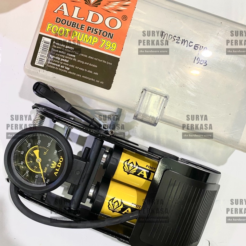 POMPA BAN SEPEDA INJAK DOBEL / DOUBLE PISTON / POMPA SEPEDA / POMPA BAN PORTABLE / POMPA BAN INJAK A