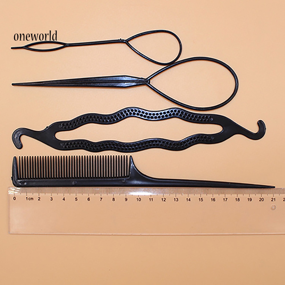 (ord) 4pcs / Set Klip / Jepit Rambut Wanita Untuk Membuat Model Sanggul / Kepang