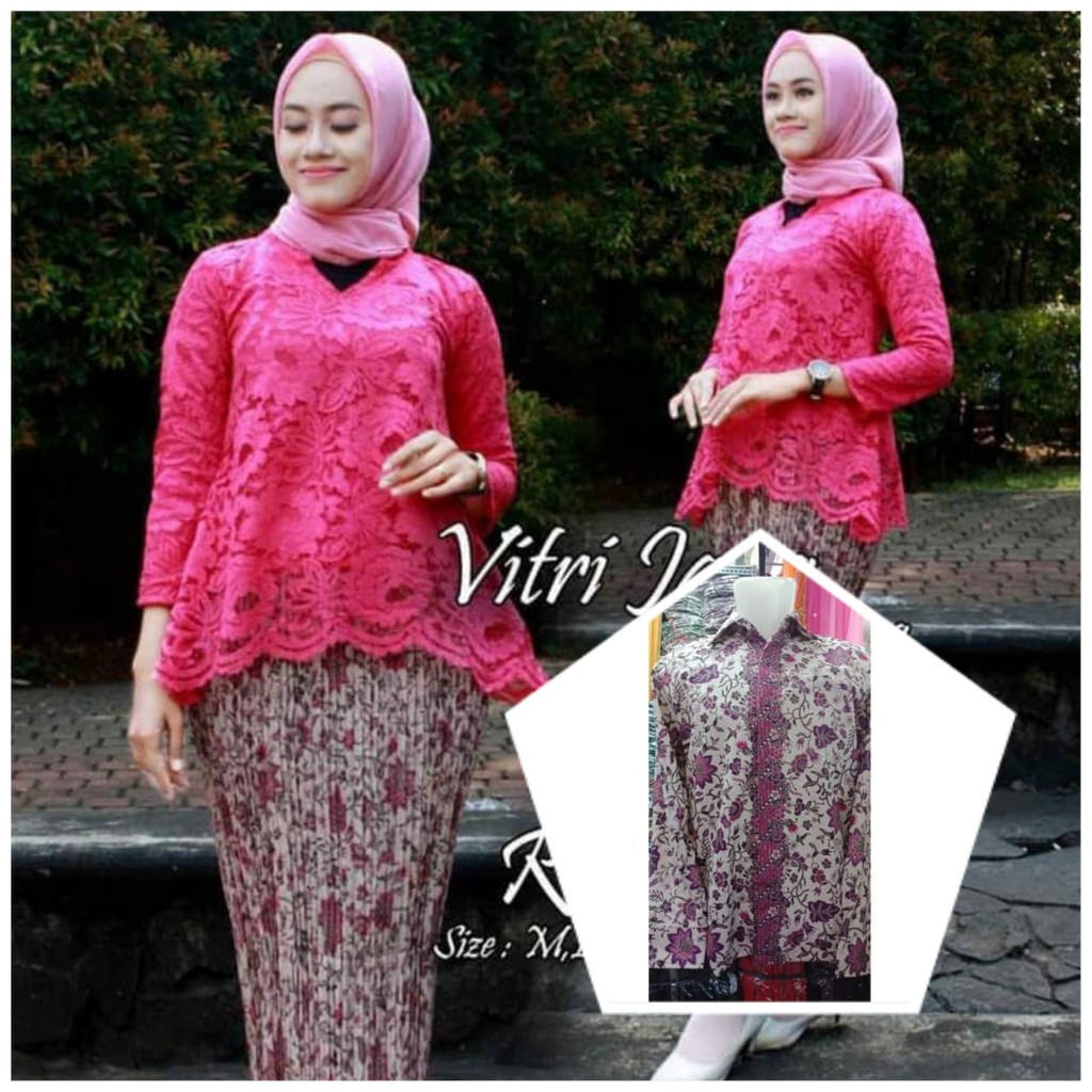 set kebaya Brukat rara termurah