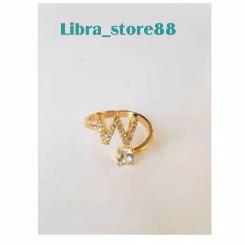 Cincin Xuping Cincin Huruf Cincin Inisial Cincin Emas 26 Huruf