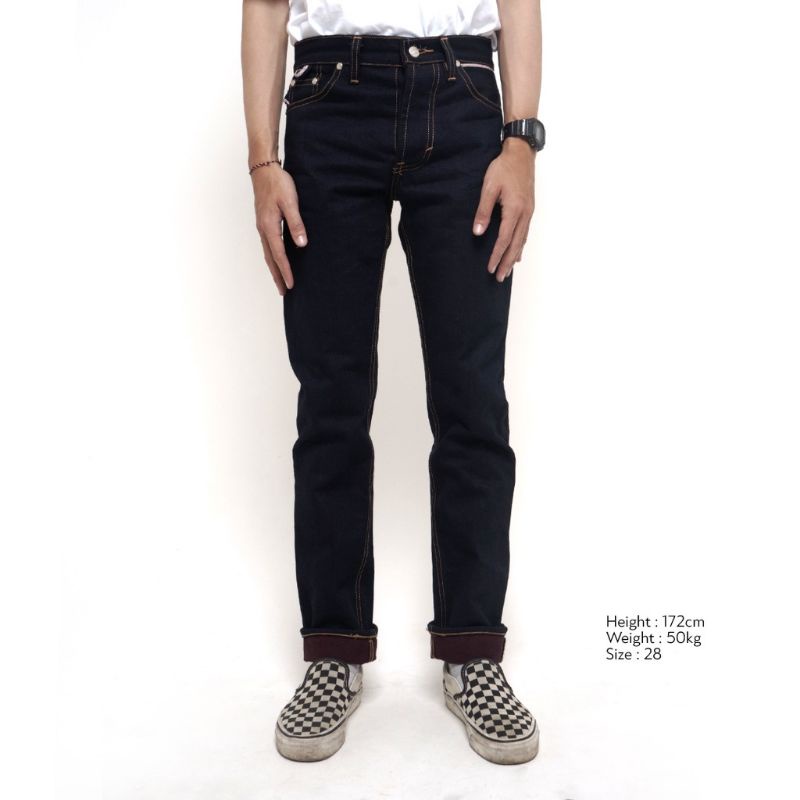 PNJ - Celana Panjang Pria - Celana Jeans Raw Denim - Raiijin 17 Oz Tebal - Heavy weight selvedge