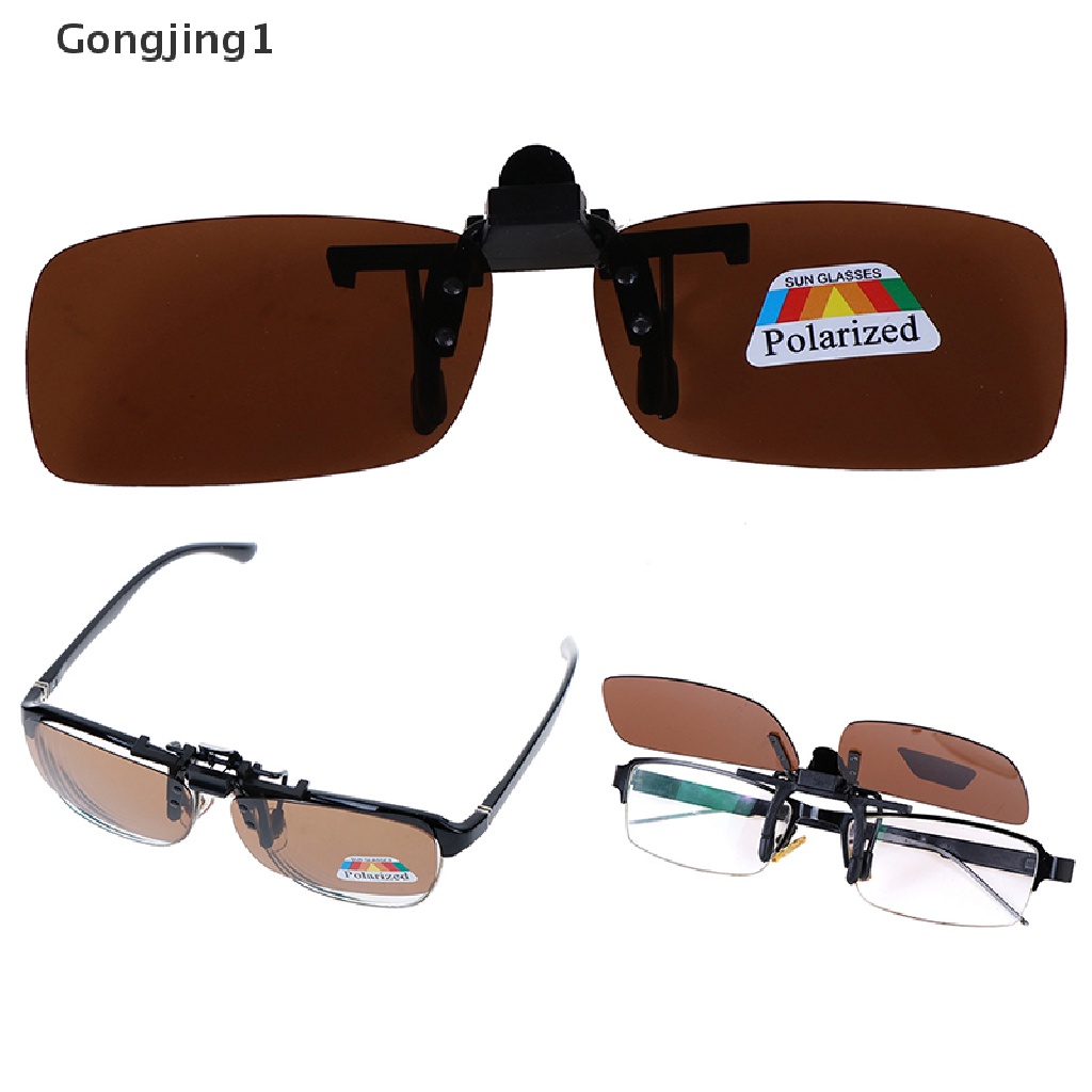 Gongjing1 Kacamata Hitam Polarized Model Clip on Untuk Berkendara