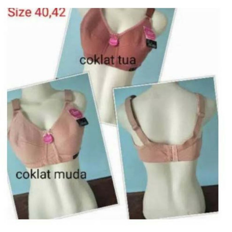 BH SPORT LUTTY KAIT 3 TANPA KAWAT TANPA BUSA UKURAN 40-42