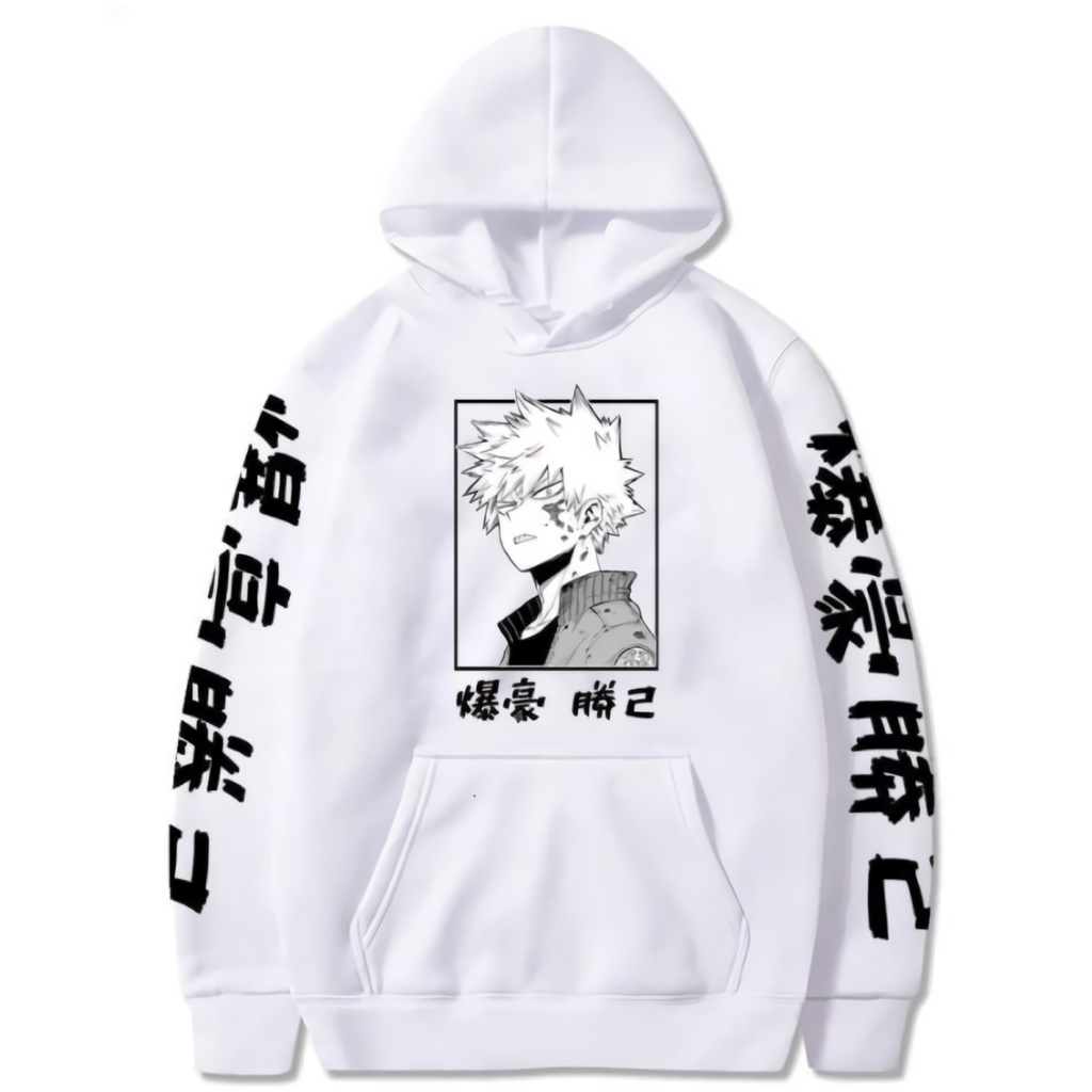 Hoodie Bakugo Lineart Anime Manga Boku No Hero Academia Premium Unisex