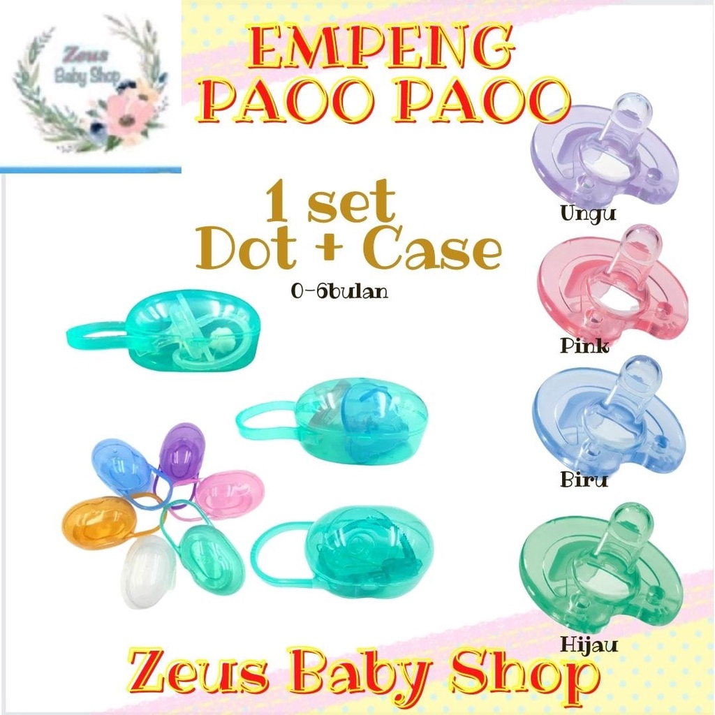 PAOO PAOO EMPENG 0 6 BULAN - PACIFIER - DOT BENING - LUSTY BUNNY EMPENG DOT SOOTHER SILICONE PACIFIER DP2002
