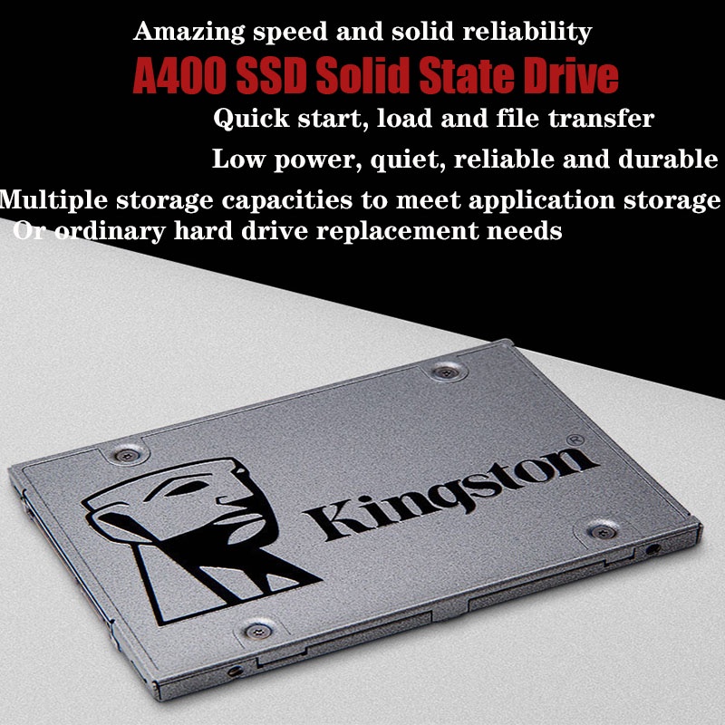 Kingston A400 Drive SATAIII Built-In 60GB 120GB 240GB 480GB 2.5 &quot;Untuk Komputer