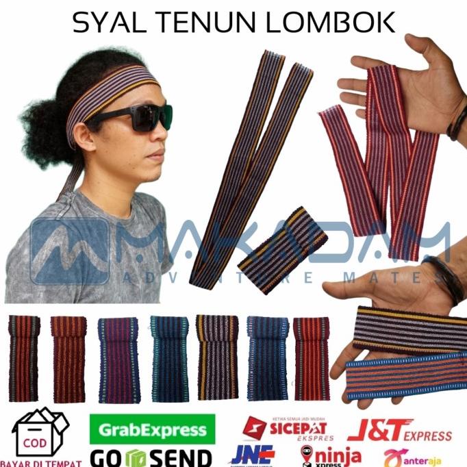 syal etnik lombok ikat kepala rajut kain tenun makad44 Diminati Banget