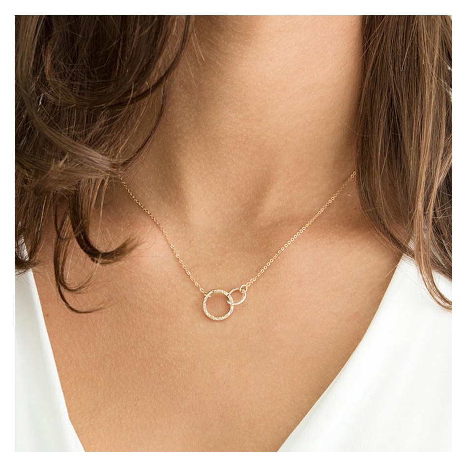 Kalung Choker Liontin best friend Bahan Stainless steel Untuk Wanita