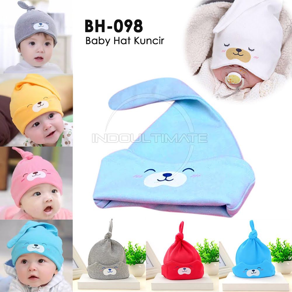 Topi Bayi Topi Kupluk Penutup Mata Bayi Karakter BH-098 Topi Anak Baby Hat New Born Pelindung Kepala