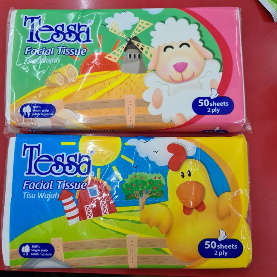 Tissue Tessa Travel Pack 50 sheets 2ply / Tisu Tessa Travelpack