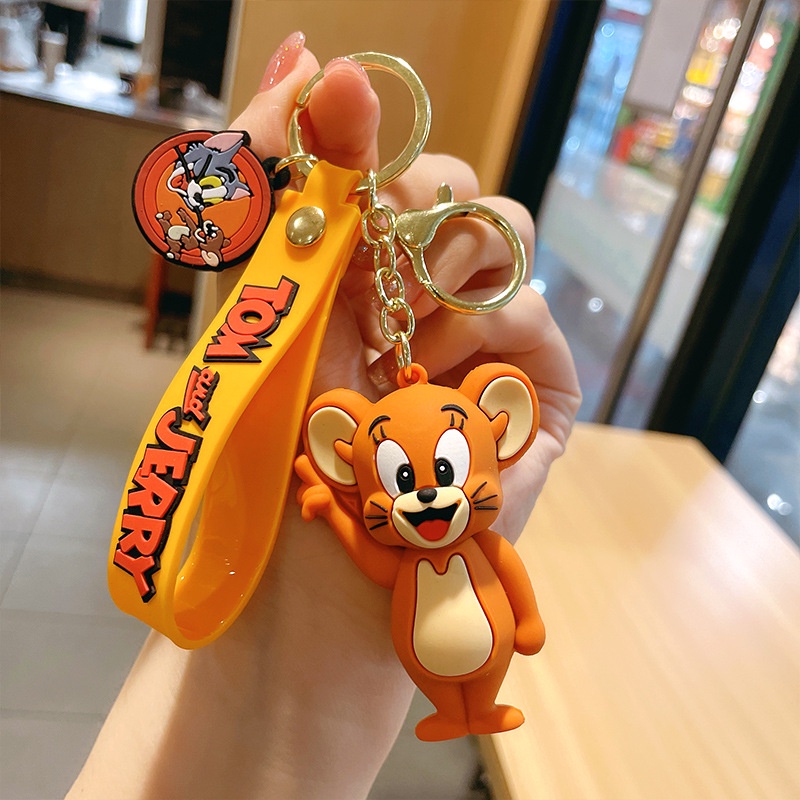 2022 Gantungan Kunci Boneka Kartun Anime Tom &amp; Jerry Bahan PVC